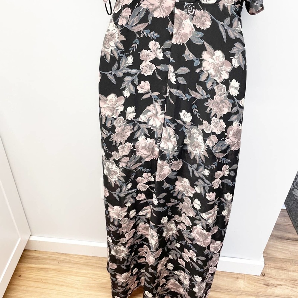 Caren Forbes Floral Ruffle Exposed Shoulder Maxi S - Picture 9 of 16